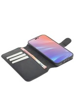 Minim Leder Handyhülle  iPhone 14 Pro  2 in 1 Wallet Case Schwarz