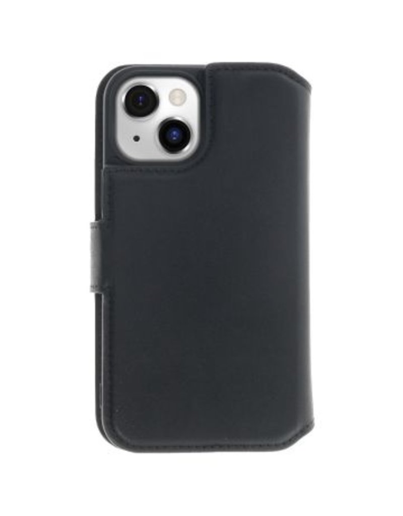Minim Leren iPhone 14 Plus 2 in 1 Wallet Case Zwart