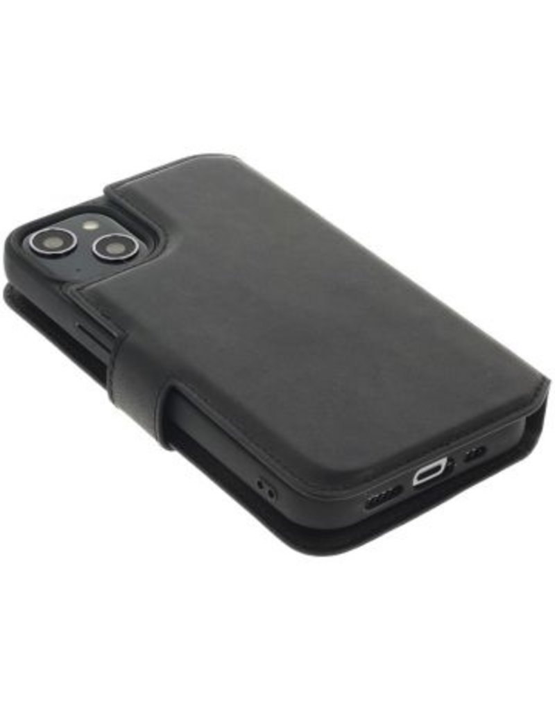 Minim Leder Handyhülle  iPhone 14 Plus  2 in 1 Wallet Case Schwarz