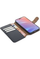 Minim Leder Handyhülle  iPhone 14 Plus  2 in 1 Wallet Case Blau