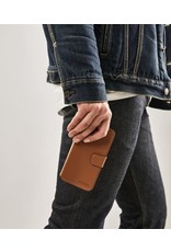 Minim Leder Handyhülle  iPhone 14 Plus  2 in 1 Wallet Case Cognac