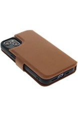 Minim Leder Handyhülle  iPhone 14 Plus  2 in 1 Wallet Case Cognac