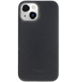 Minim Leder Handyhülle Für iPhone 14 Back Cover Schwarz