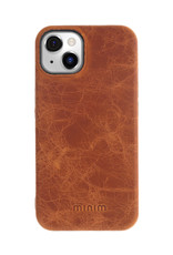 Minim Leder Handyhülle Für iPhone 14 Plus Back Cover Cognac