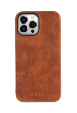 Minim Leder Handyhülle Für iPhone 14 Pro Max Back Cover Cognac
