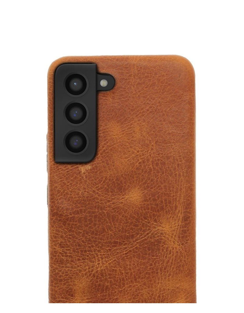 Minim Leder Handyhülle  Samsung S22 Back Cover Cognac