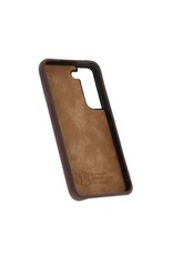 Minim Leder Handyhülle  Samsung S22 Back Cover Braun