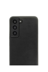 Minim Leder Handyhülle  Samsung S22 Back Cover Schwarz