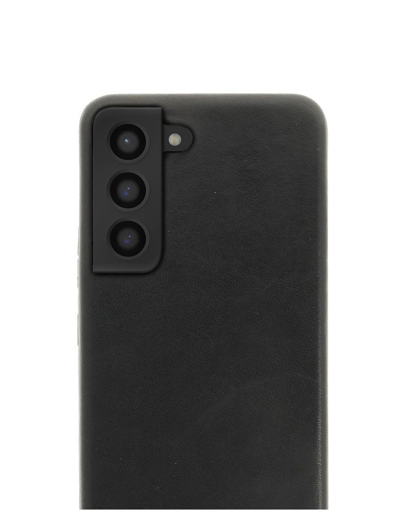 Minim Leder Handyhülle  Samsung S22 Back Cover Schwarz