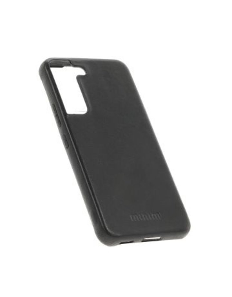 Minim Leder Handyhülle  Samsung S22 Back Cover Schwarz