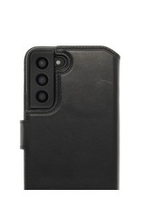 Minim Leder Handyhülle Samsung S22 2 in 1 Wallet Case Schwarz