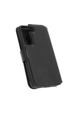 Minim Leder Handyhülle Samsung S22 2 in 1 Wallet Case Schwarz