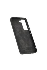 Minim Leder Handyhülle Samsung S22 2 in 1 Wallet Case Schwarz