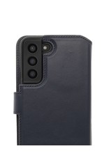 Minim Leder Handyhülle Samsung S22 2 in 1 Wallet Case Blau