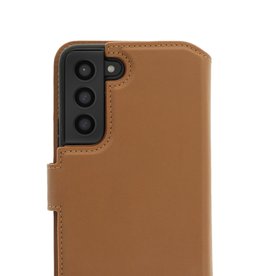 Minim Leren Samsung S22 2 in 1 Wallet Case Cognac