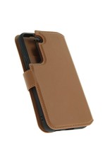 Minim Leder Handyhülle Samsung S22 2 in 1 Wallet Case Cognac