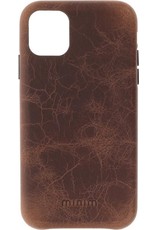 Minim Leren iPhone 11/Pro/Pro Max Hoes Back Cover Bruin