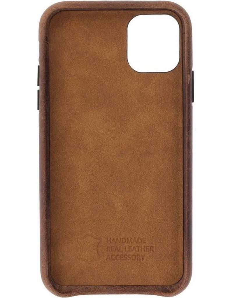 Minim Leder iPhone 11/Pro/Pro Max Handyhülle Back Cover Braun