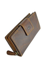 LD Leder Damen Reißverschluss Geldbörse Erweiterte Ausstattung Extrem Viele Kreditkartenfächer