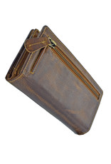 LD Uitgebreide Leren Dames Rits Portemonnee Extreem Veel Pasjes