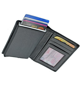 LD Cardprotector Portemonnee met Kleingeldvak Zacht Rundleer