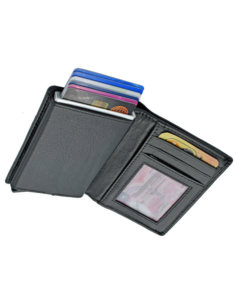 LD Cardprotector Portemonnee met Kleingeldvak Zacht Rundleer