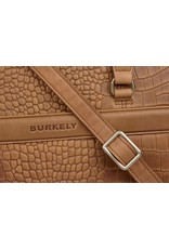 Burkely Damen Leder Arbeitstasche Laptoptasche Croco Cognac