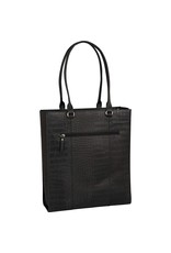 Burkely Leder Damen Arbeitstasche Shopper Croco Schwarz