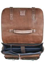 Bull & Hunt Geräumige Leder Arbeitstasche Messenger Bag Dark Cognac