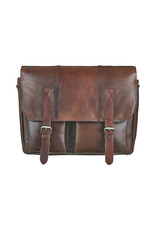 Bull & Hunt Geräumige Leder Arbeitstasche Messenger Bag Dark Cognac