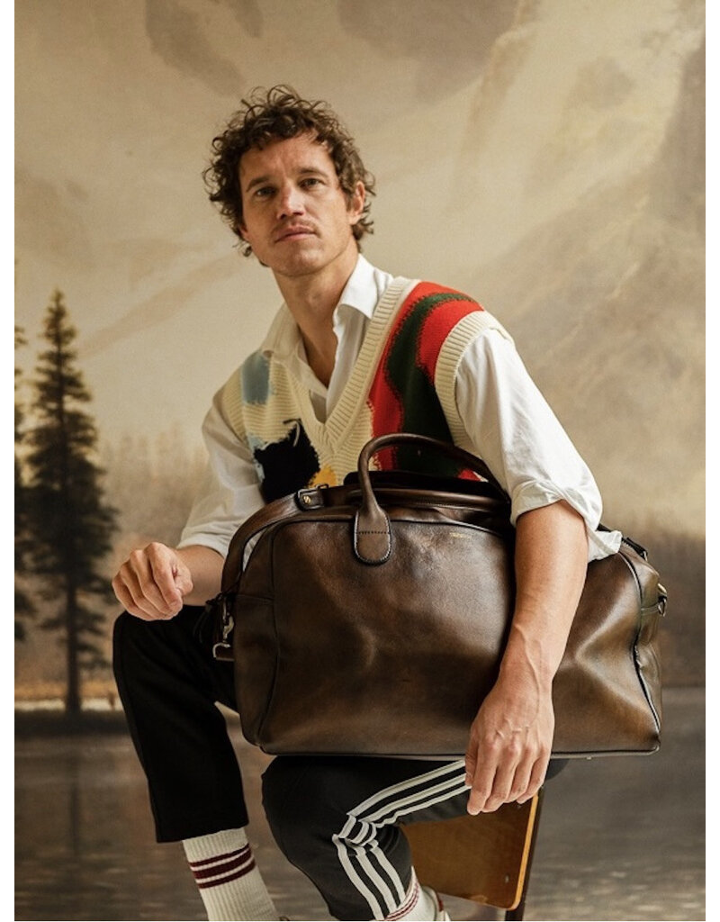 John Woodbridge Handgefertigte Leder Weekender Reisetasche