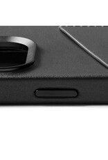 Mujjo Leren iPhone 15 Pro Hoes MagSafe Pasjes Zwart