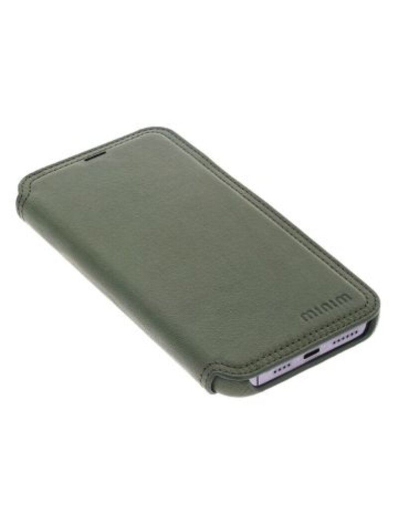 Minim iPhone 15/Plus/Pro/Pro Max Handyhülle Bookcase Olive