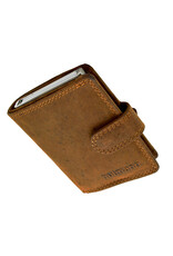 Hütmann Leder Kartenetui Geldbörse mit Münzfach & RFID – Kompakt, Personalisierbar & Optionale Kette