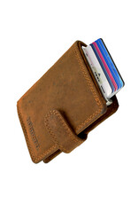 Hütmann Leder Kartenetui Geldbörse mit Münzfach & RFID – Kompakt, Personalisierbar & Optionale Kette