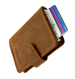 Hütmann Leder Kartenetui Geldbörse mit Münzfach & RFID – Personalisierbar