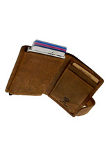 Hütmann Leder Kartenetui Geldbörse mit Münzfach & RFID – Kompakt, Personalisierbar & Optionale Kette