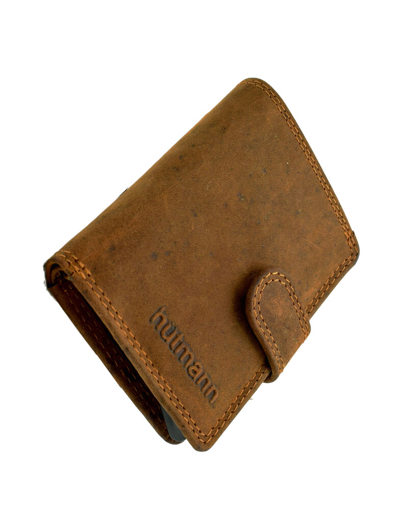 Hütmann Leder Kartenetui Geldbörse mit Münzfach & RFID – Kompakt, Personalisierbar & Optionale Kette