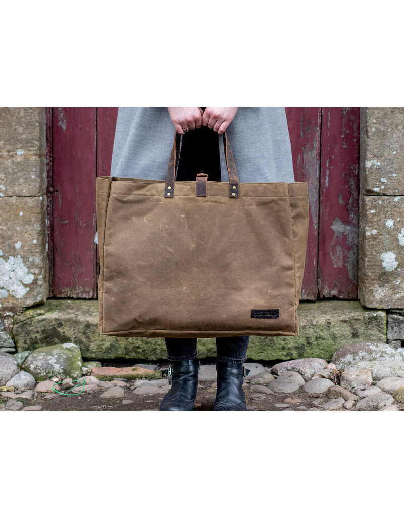 Scaramanga Robuste Einkaufstasche Shopper Canvas und Leder