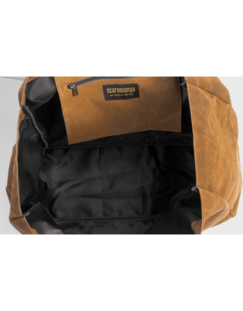 Scaramanga Robuste Einkaufstasche Shopper Canvas und Leder