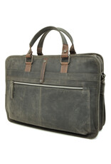 Berba 17 Zoll Rindleder Laptoptasche Arbeitstasche Olive