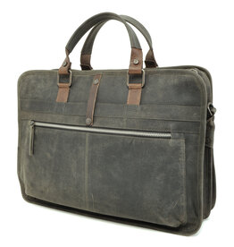 Berba 17 Zoll Rindleder Laptoptasche Arbeitstasche Olive