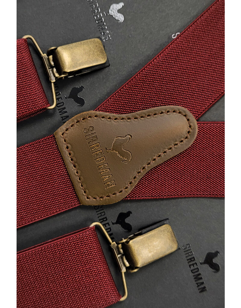 Sir Redman Hosenträger Elastisch Bordeaux