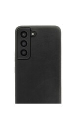 Minim Leder Handyhülle Samsung S24 Back Cover Schwarz