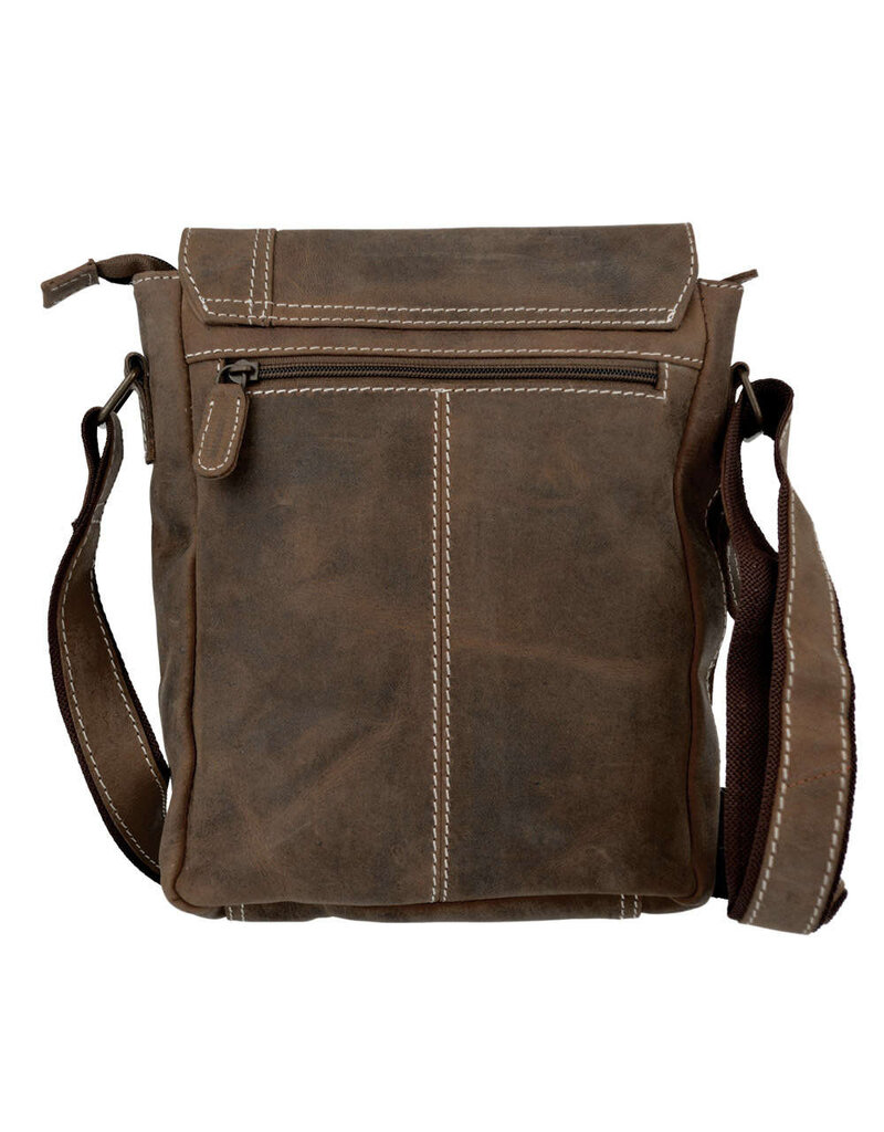 Hunterleren Schoudertas voor Dames & Heren – Personaliseerbaar