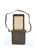 Lederschultertasche für Herren und Damen L – Hunterleder, personalisierbar