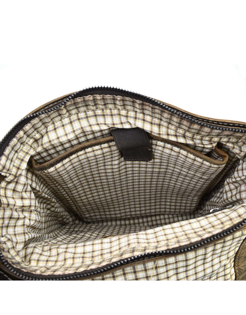 Lederschultertasche für Herren und Damen L – Hunterleder, personalisierbar