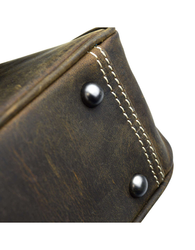 Leren Schoudertas voor Heren en Dames L – Hunterleer, Personaliseerbaar