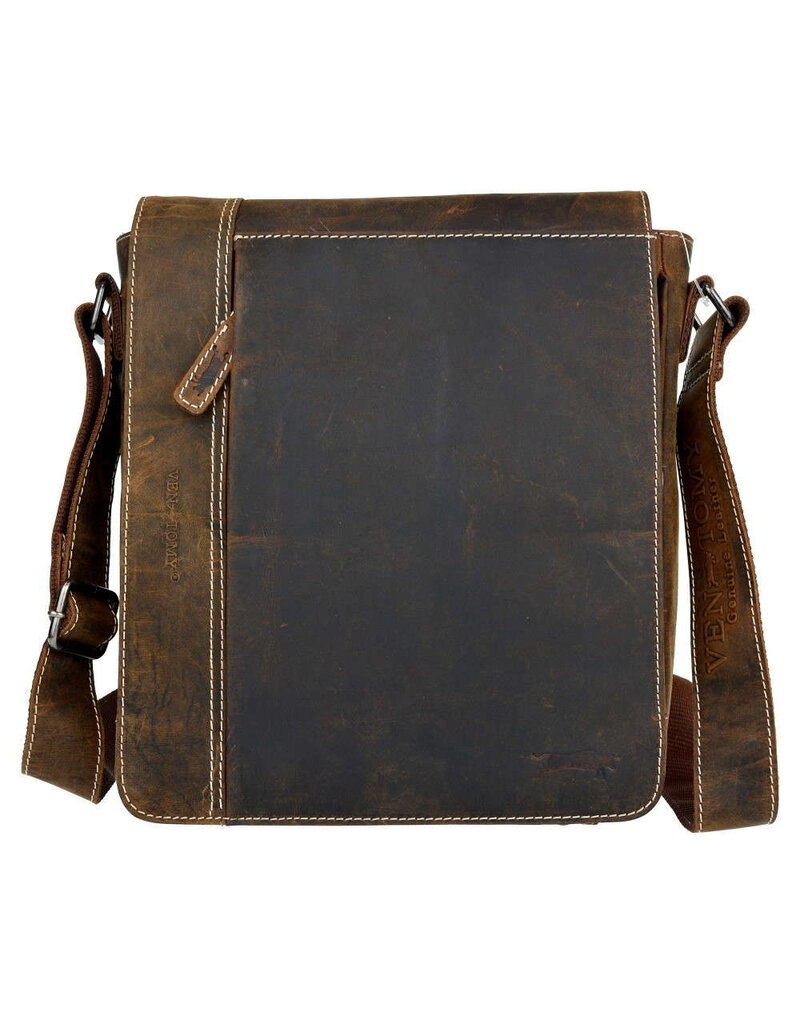 Leren Schoudertas voor Heren en Dames L – Hunterleer, Personaliseerbaar