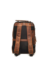 Berba 15,6 Zoll Rindleder Rucksack Laptoptasche Braun